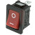 RS Pro - 419750 - 16 A@ 125Vac +85 deg C -20 deg C 13mm 19.8mm On-Off Red SPST Rocker Switch|70791279 | ChuangWei Electronics