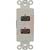 GC Electronics - 32-1011 - with Faceplate - Whi Decor-2 HDMI Female to Female with Red Indicator LED Light|70159530 | ChuangWei Electronics