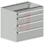 Sovella Inc - 60841302 - casters 2x5.90 2x3.93 grey Drawer unit 75/56|70701840 | ChuangWei Electronics