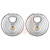 ABUS USA - 24IB/70 C KAX2 - Twin Pack Stainless Steel Shackle25/64in Dia Body 2-3/4in Dia Diskus Padlock|70567066 | ChuangWei Electronics