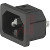 Schurter - 6110.4315 - Black 3 kV @ 50 Hz gt 10 Megohms @ 500 VDC 10 A 250 VAC Snap-In Inlet|70080627 | ChuangWei Electronics